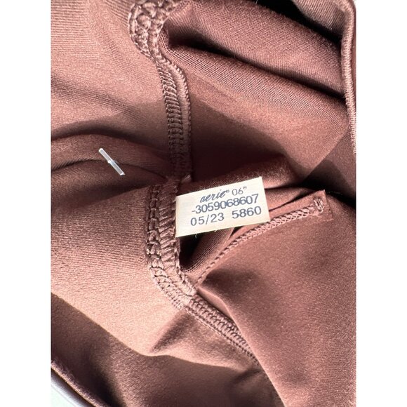 Offline By Aerie High Rise Faux Leather Leggings Size Small Pull On Brown Sporty - Picture 5 of 8
